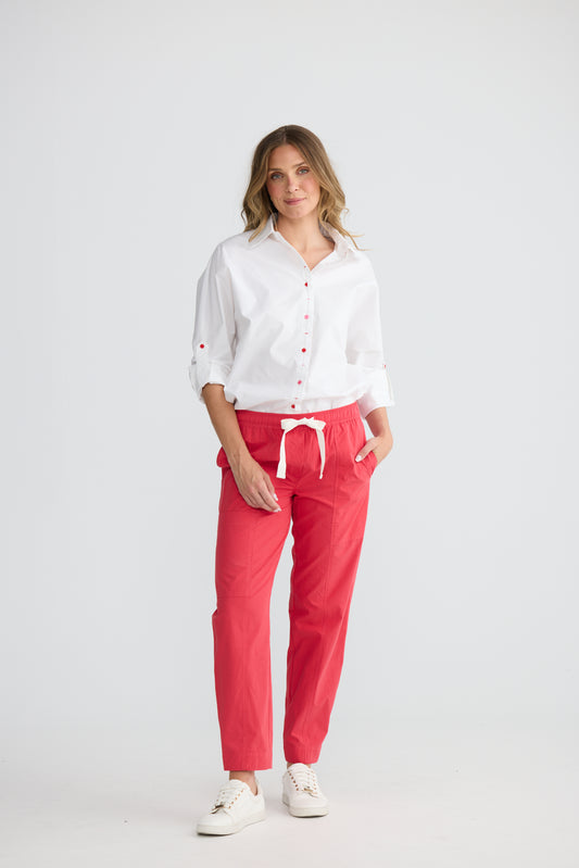 Reva Cargo Pants in Navy OR Red