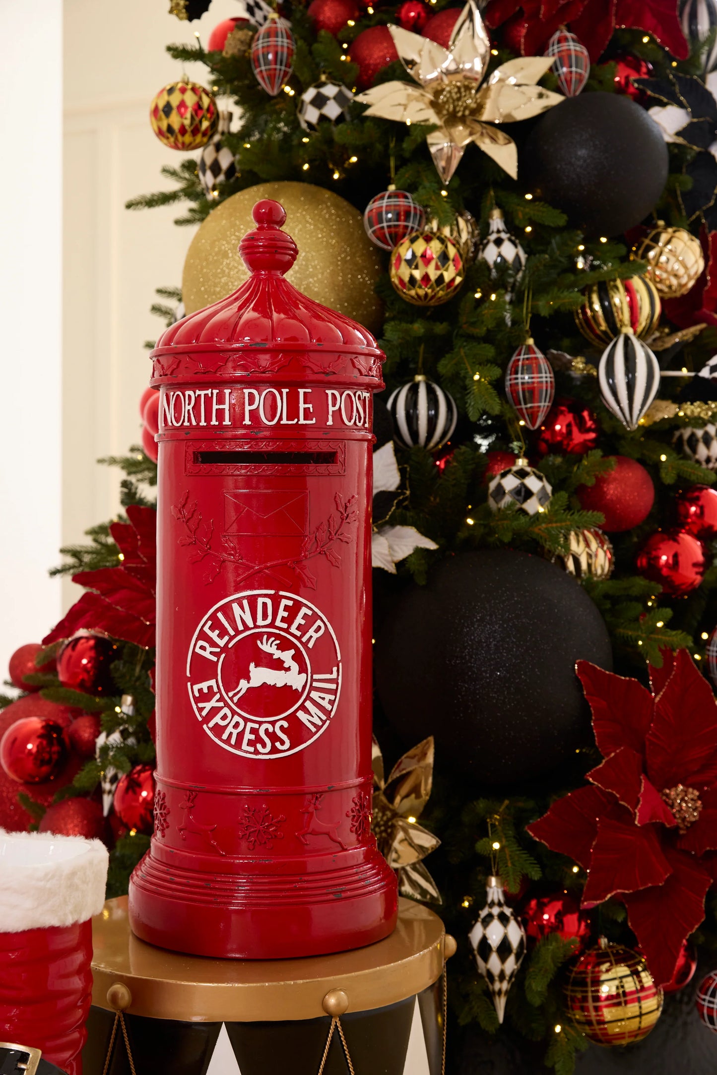 77cm Red & White Santa Mailbox