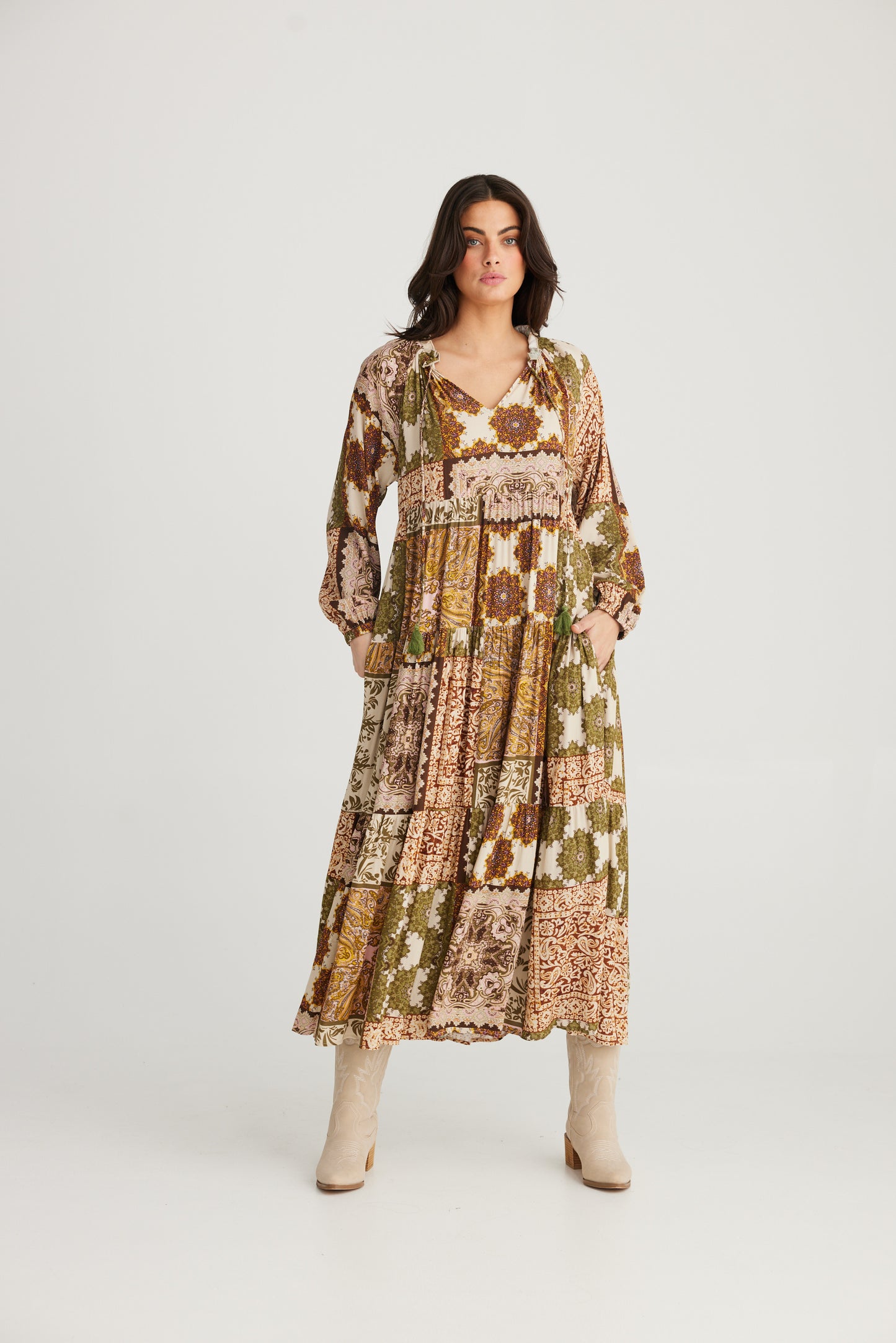 Damascus Dress in Paisley Gardens