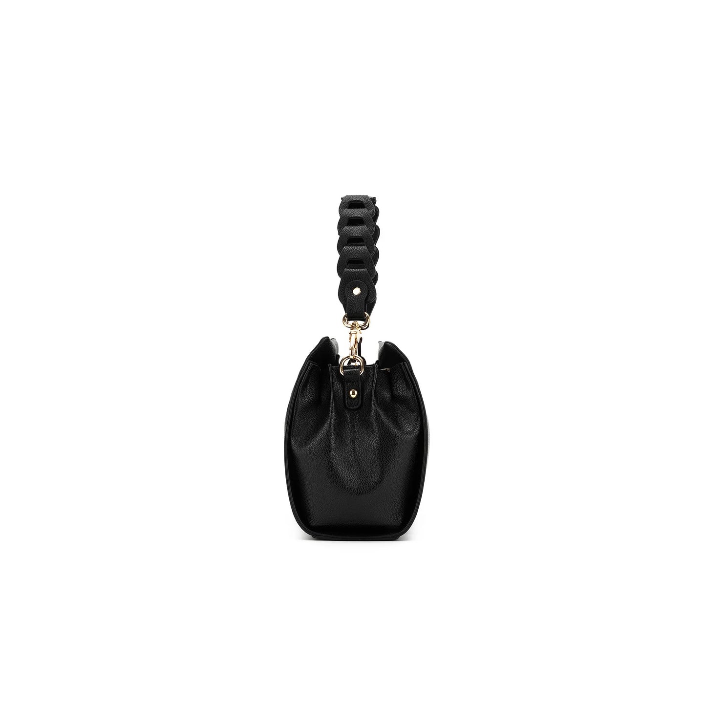 Lua Black 3 Compartment Handbag