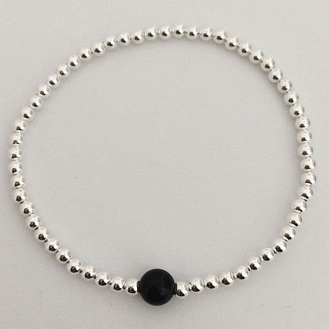 Gammies Elastic Bracelet - Black Bead