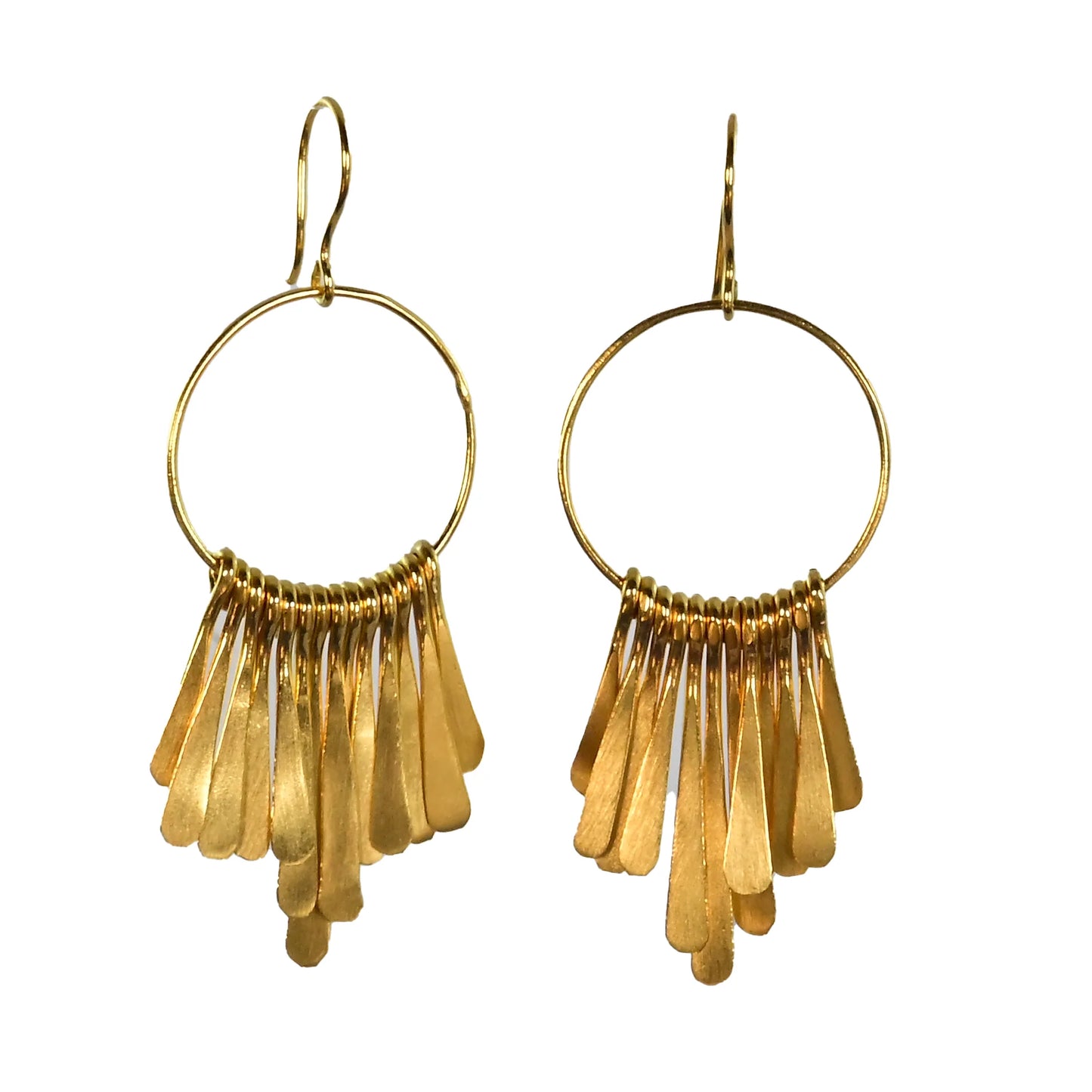MW Gold Tassel Hoop Earrings B15