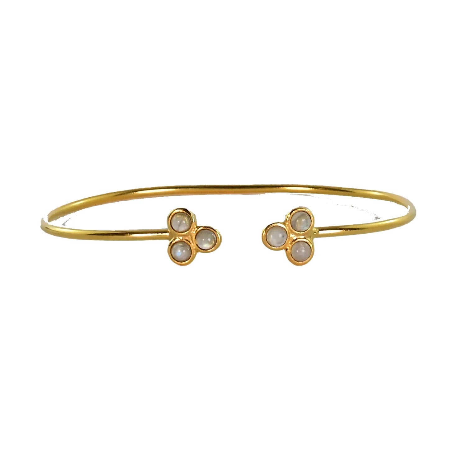 MW Cuff Bracelet with trio gemstones