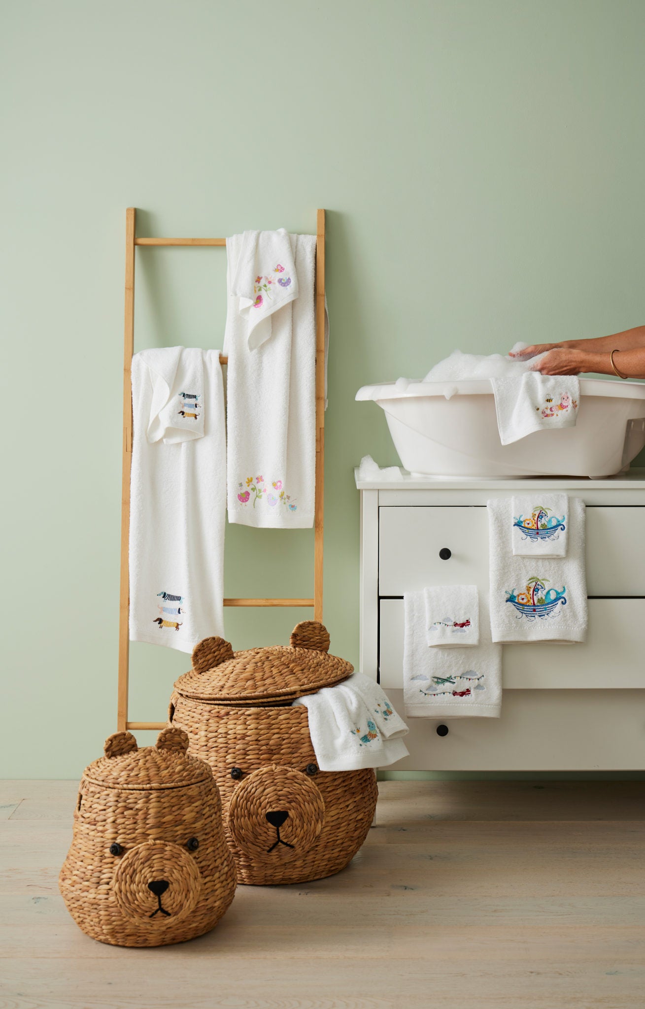 Fun Ark Bath Towel & Face Washer in Organza Bag