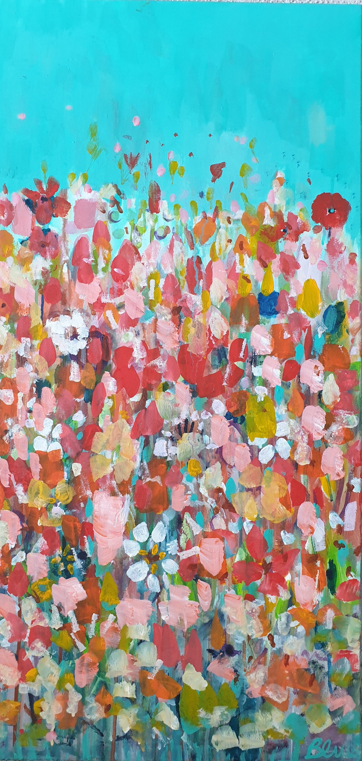 Wild Flowers & Turquoise Sky by Alice Blue