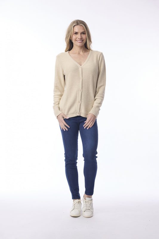 Knit Cardigan in Navy or Natural