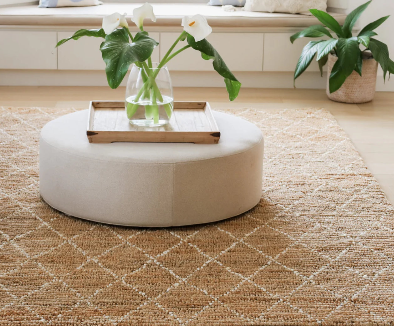 Jute Rug 200 x 300cm Anant White