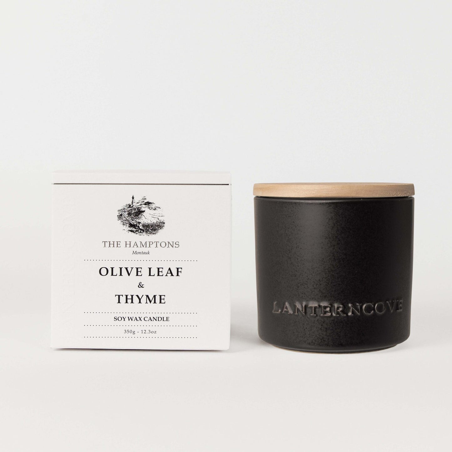 Hamptons 12.3oz Soy Wax Candle Olive Leaf & Thyme