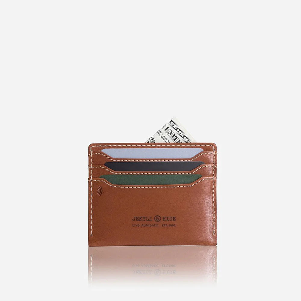 Roma Leather Card Holder Tan