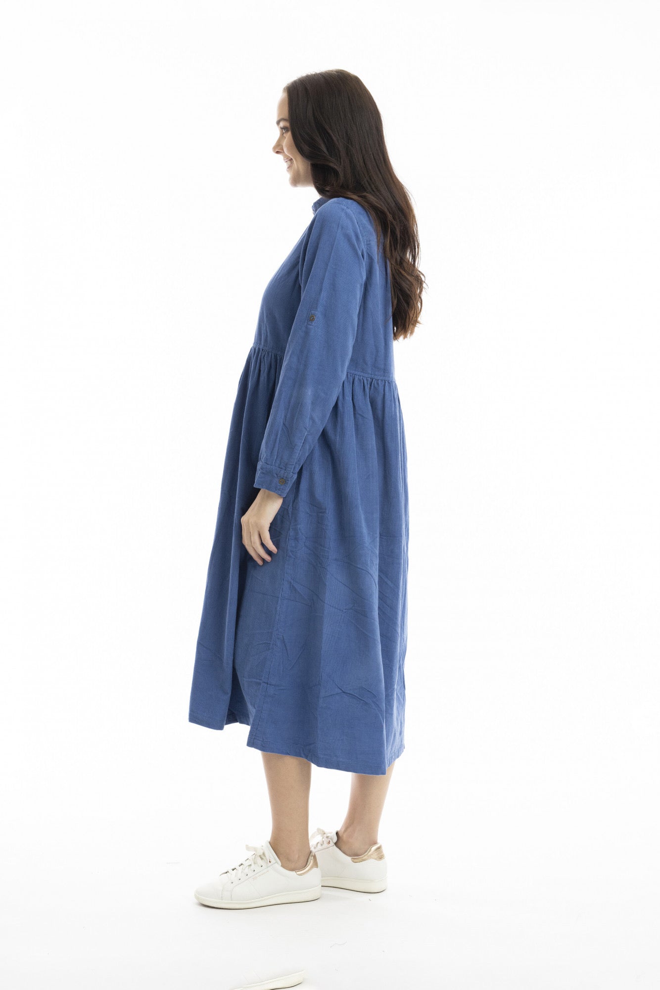 Cord Solid Dress Collar - Blue