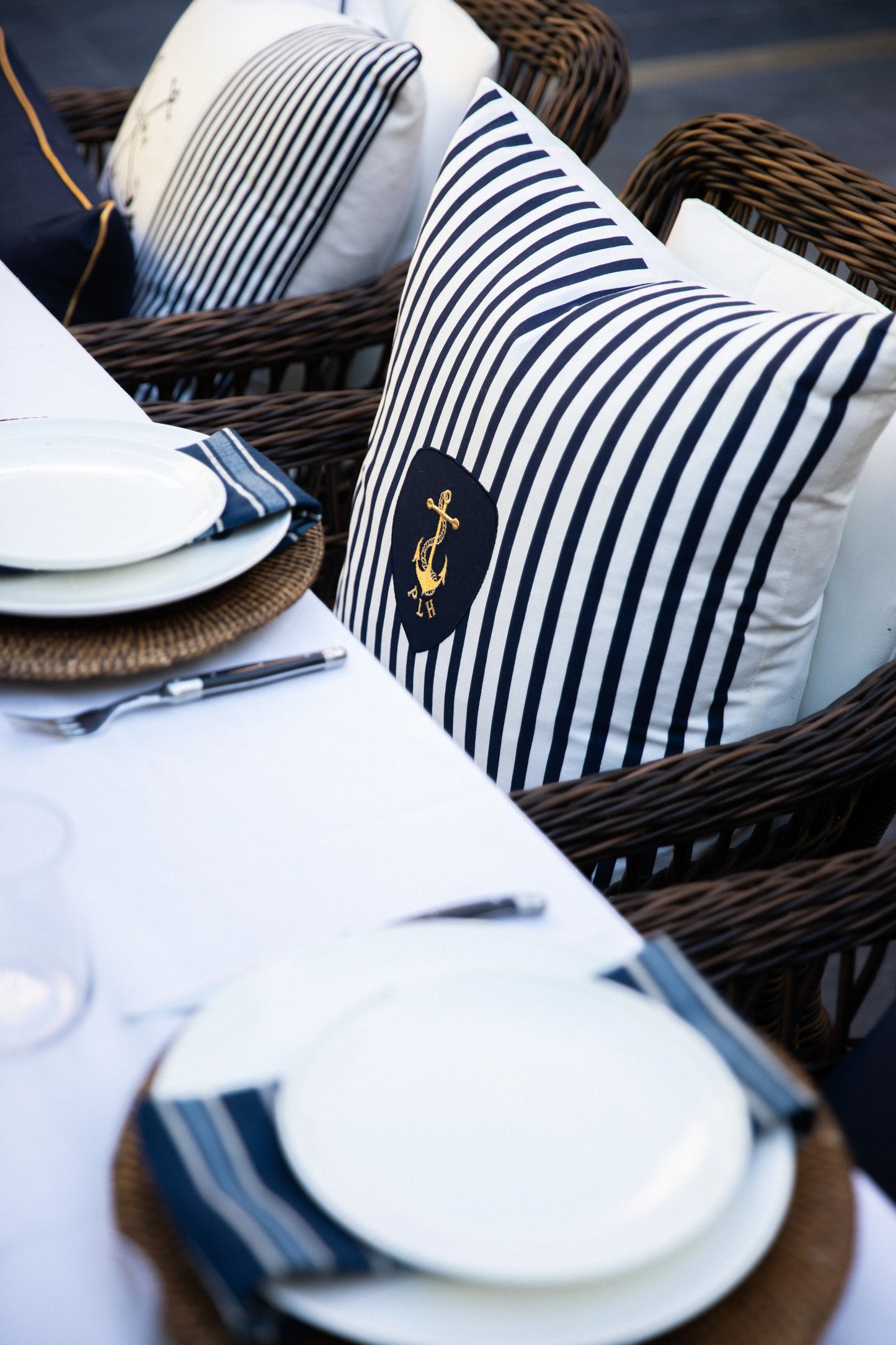 Nautical Stripes 55x55 Cushion