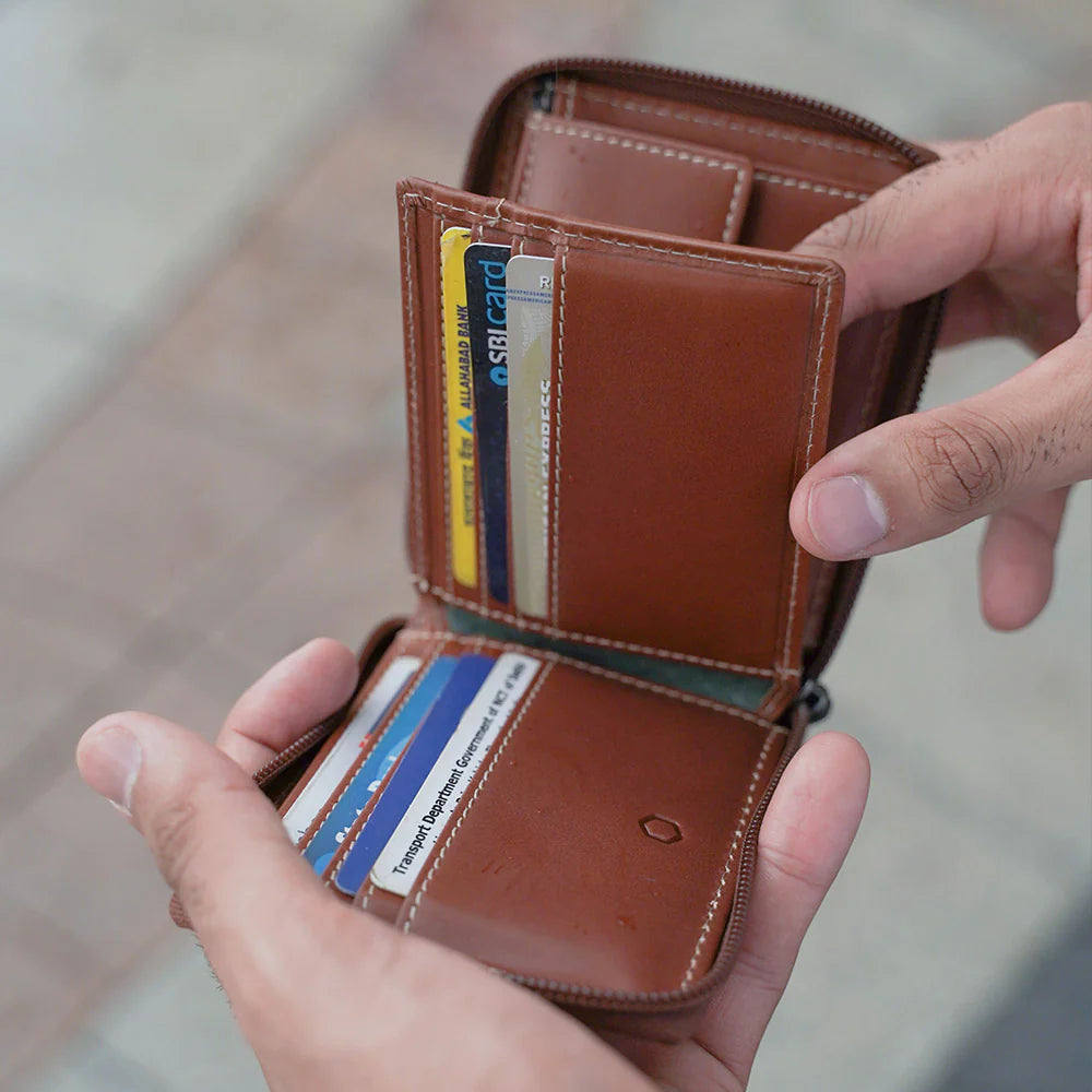 Texas Clay Large Zip Wallet with Coin