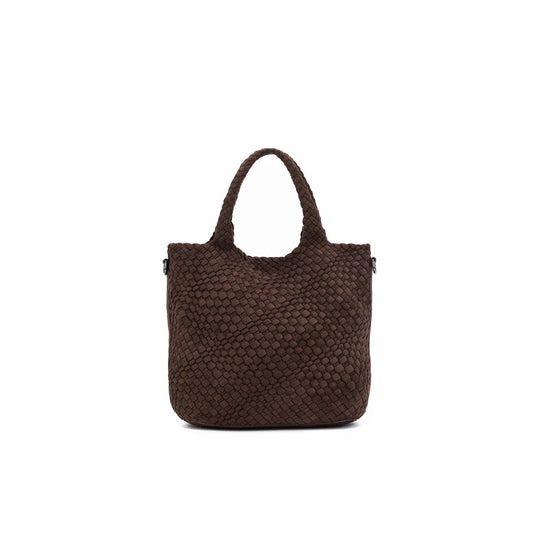Arielle Chocolate 2 Piece Suede Handbag