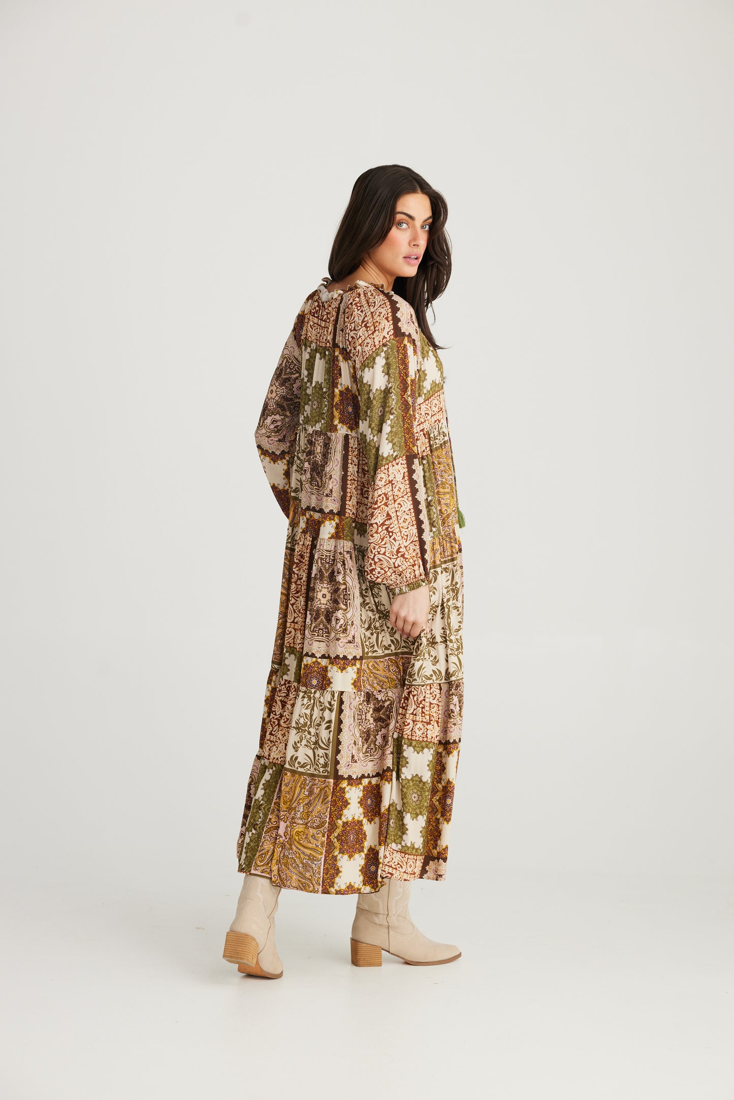 Damascus Dress in Paisley Gardens