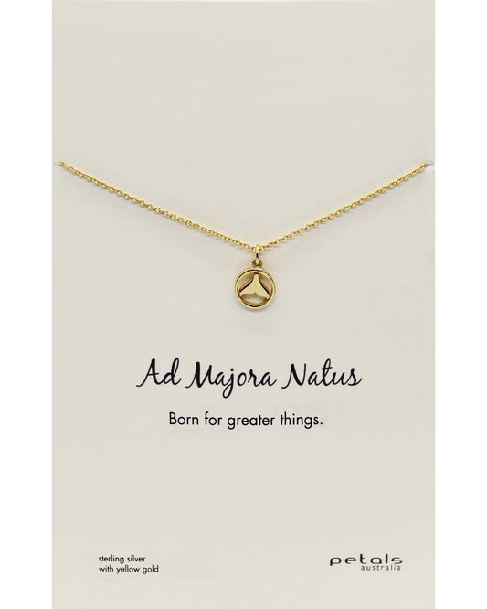 Petals Whale Fluke Necklace Gold