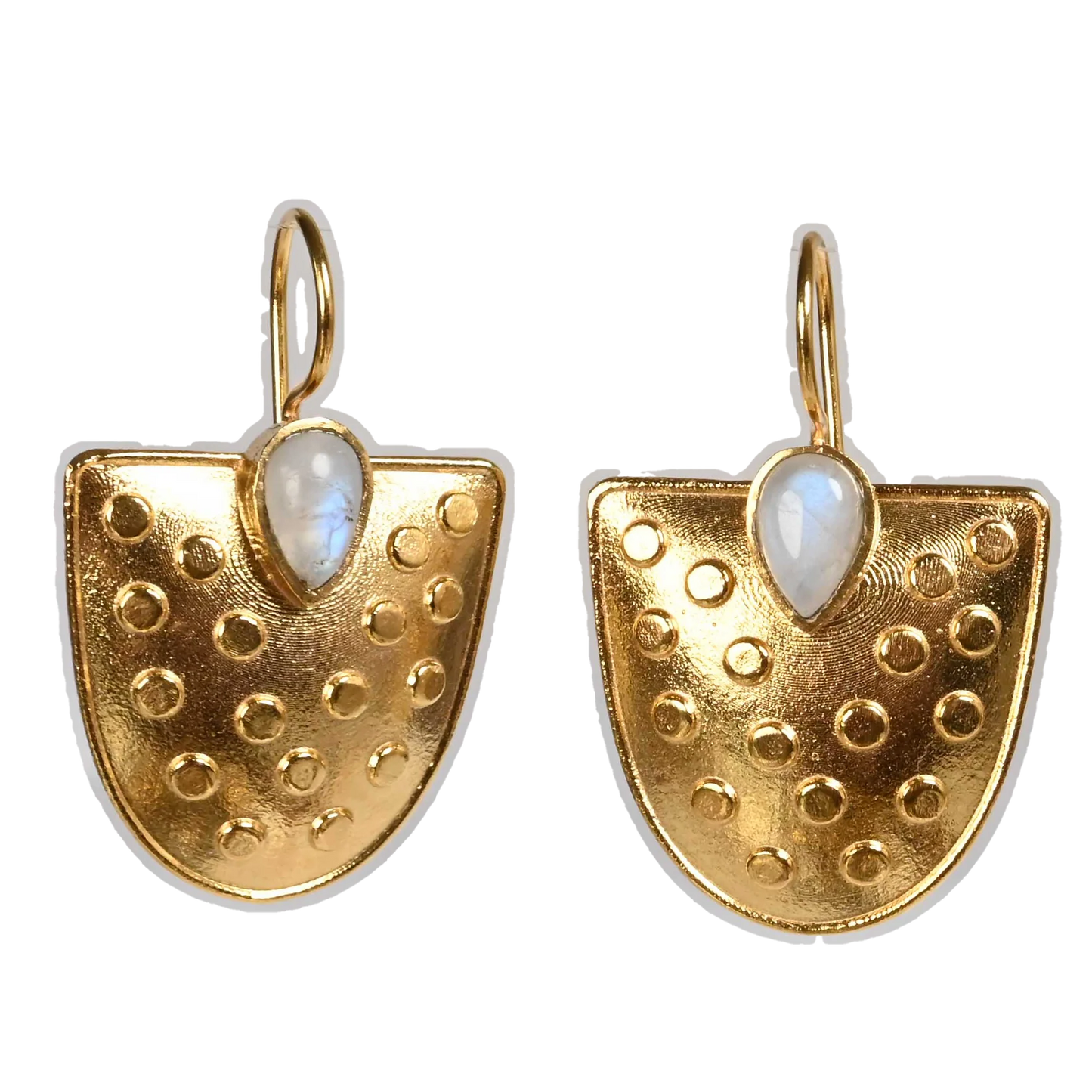 Euro Gold Gemstone Earrings A221 (Various)