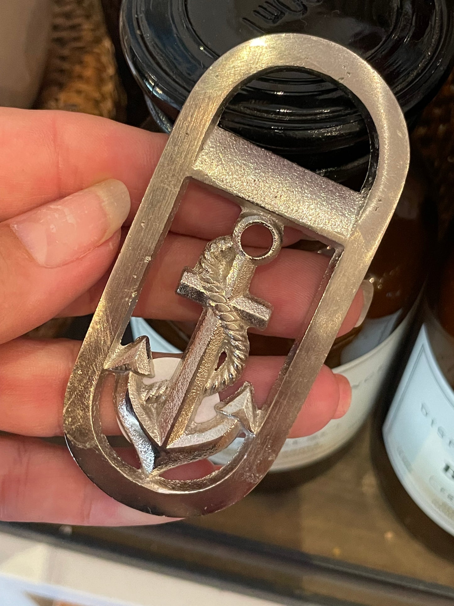 Bottle Opener Oval Silver