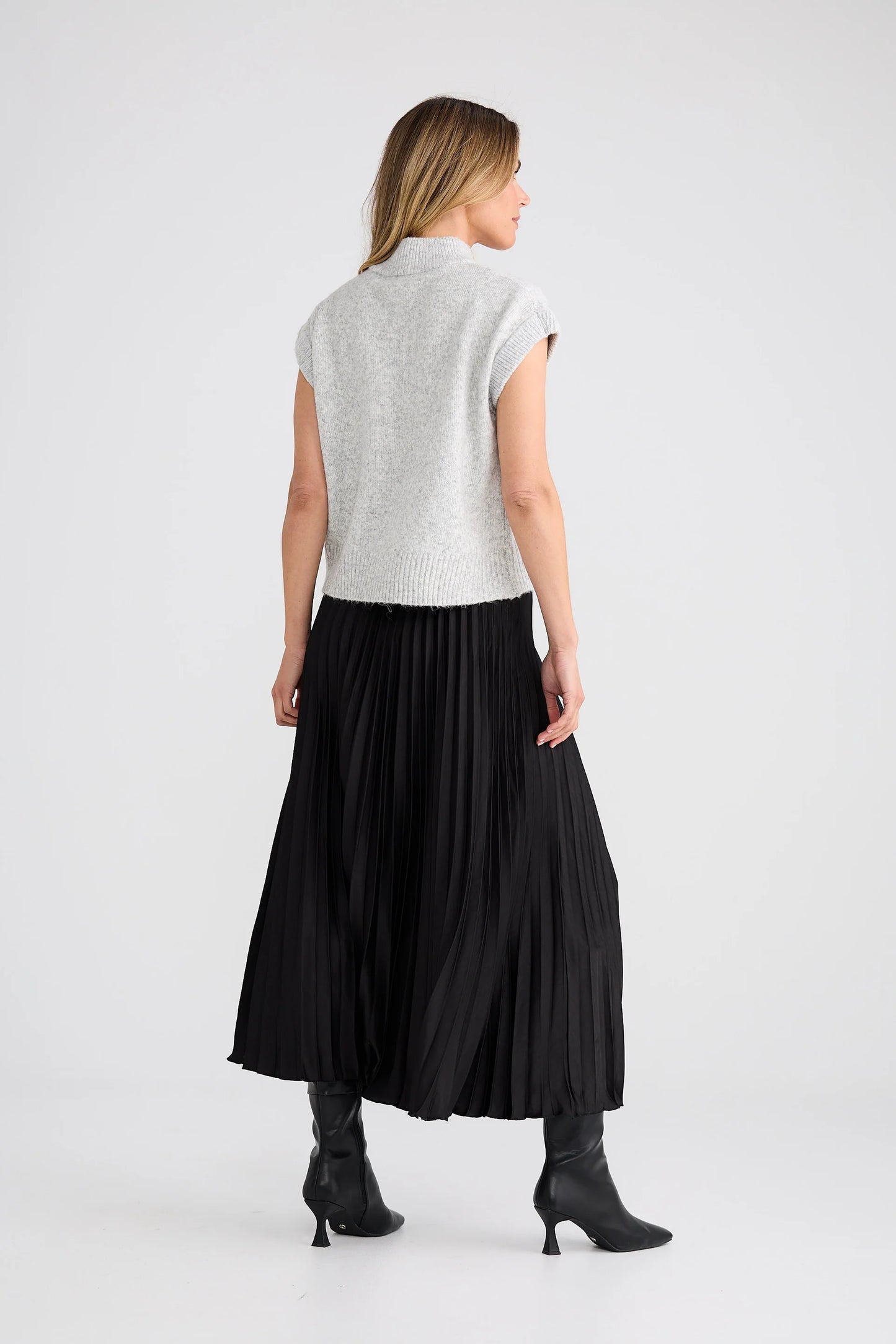 Skyler Knit Top in Grey Marle