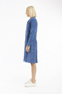 Cord Solid Dress Button - Blue