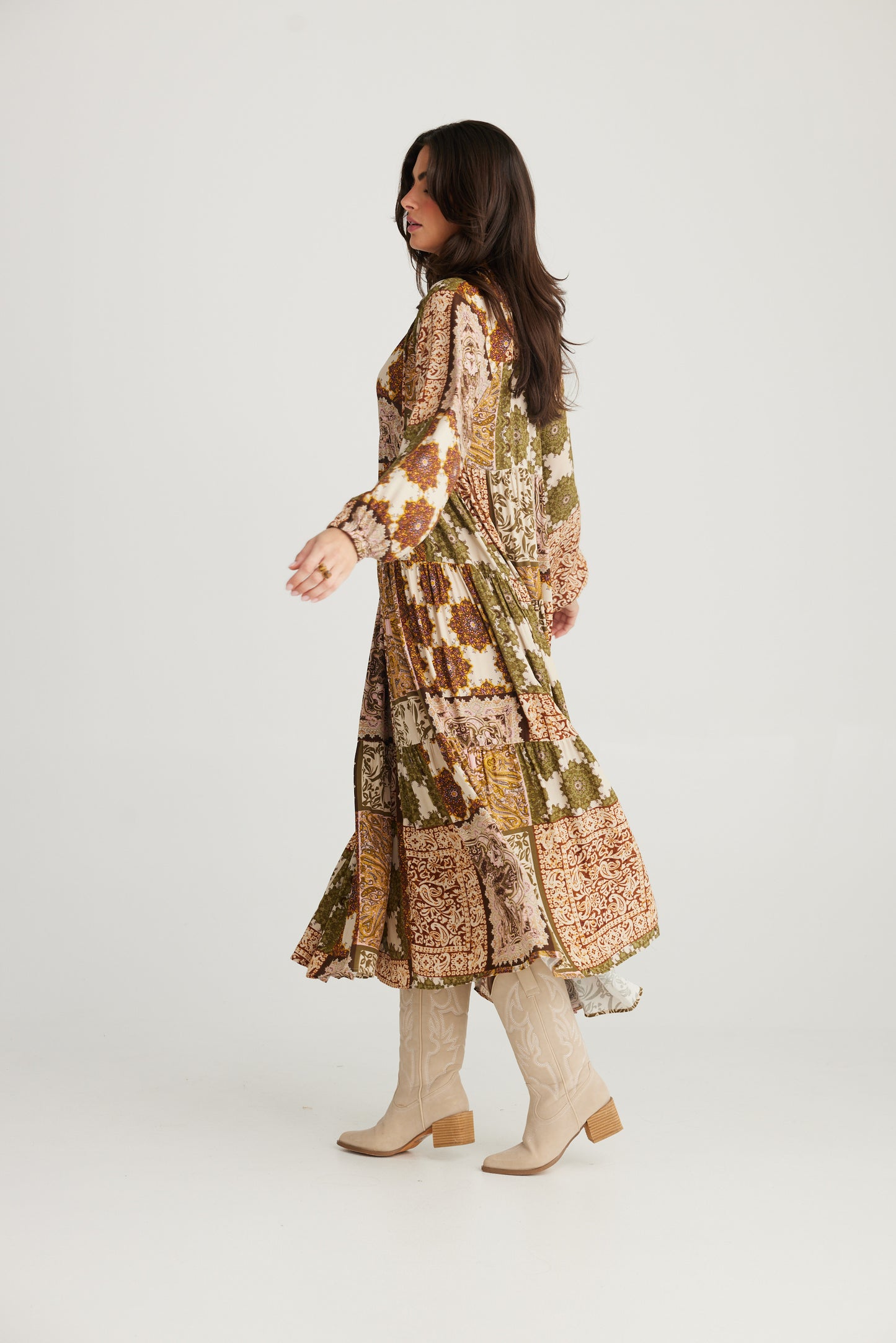 Damascus Dress in Paisley Gardens