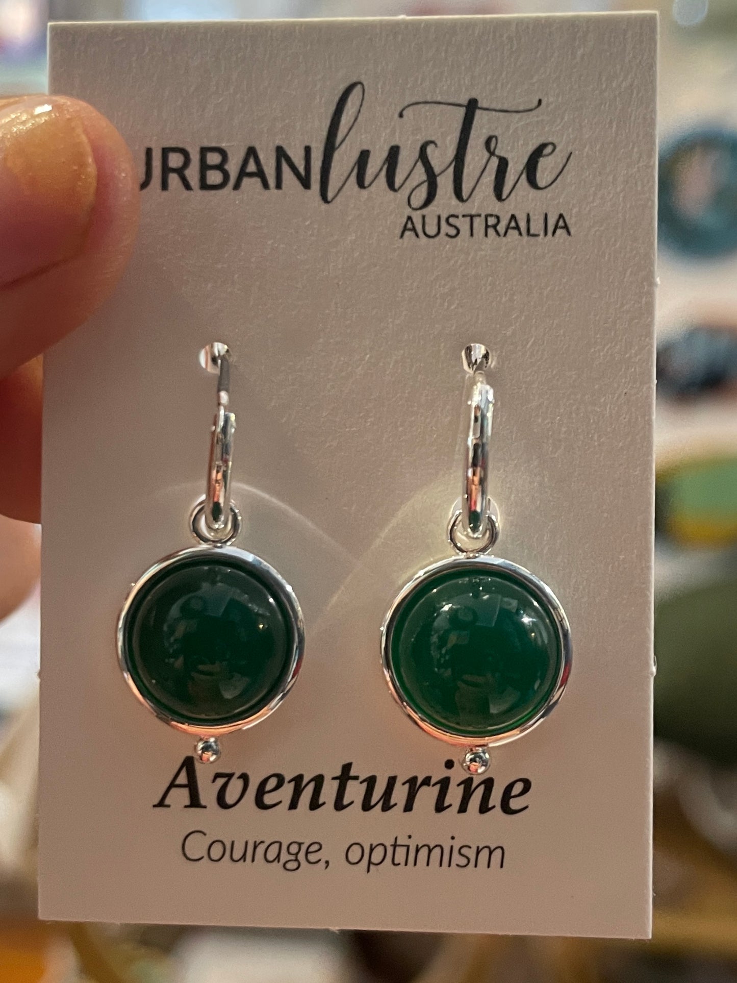 Semi Precious Stone Drop Earrings