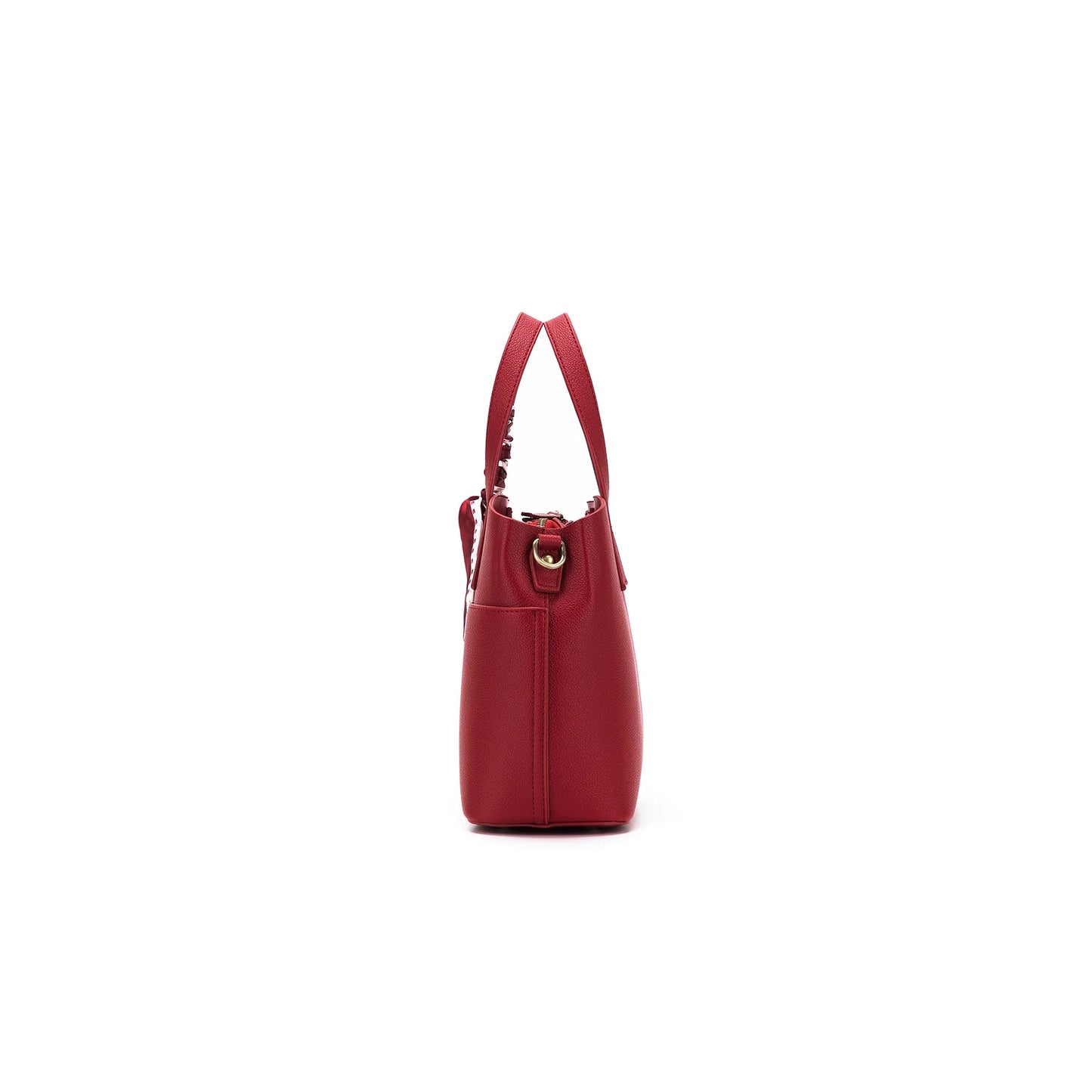 Amelie Deep Red 2 Piece Tote Handbag