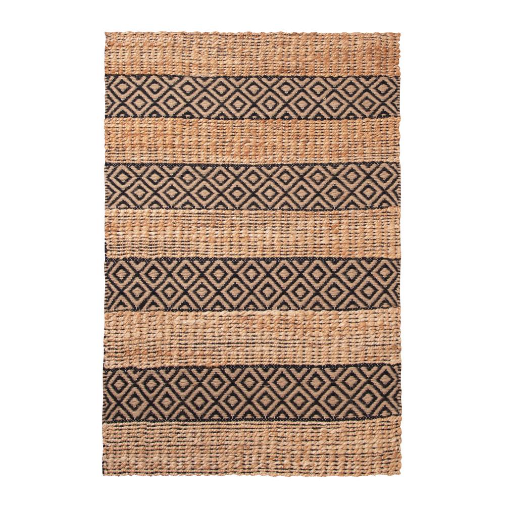 Kennedy Jute Rug - Black & Natural
