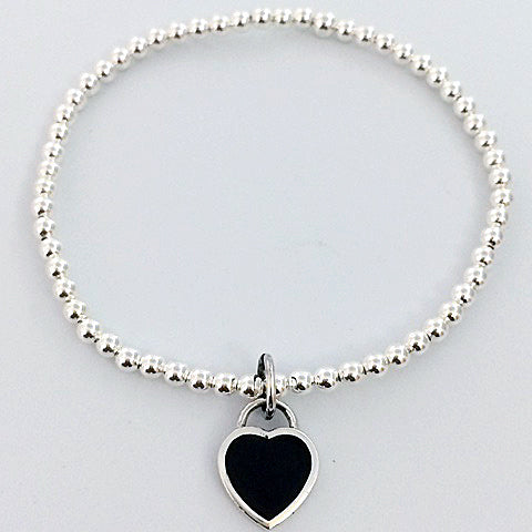 Gammies Elastic Heart Bracelet - White