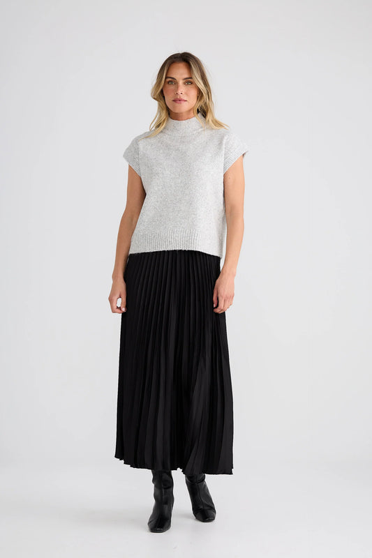 Skyler Knit Top in Grey Marle