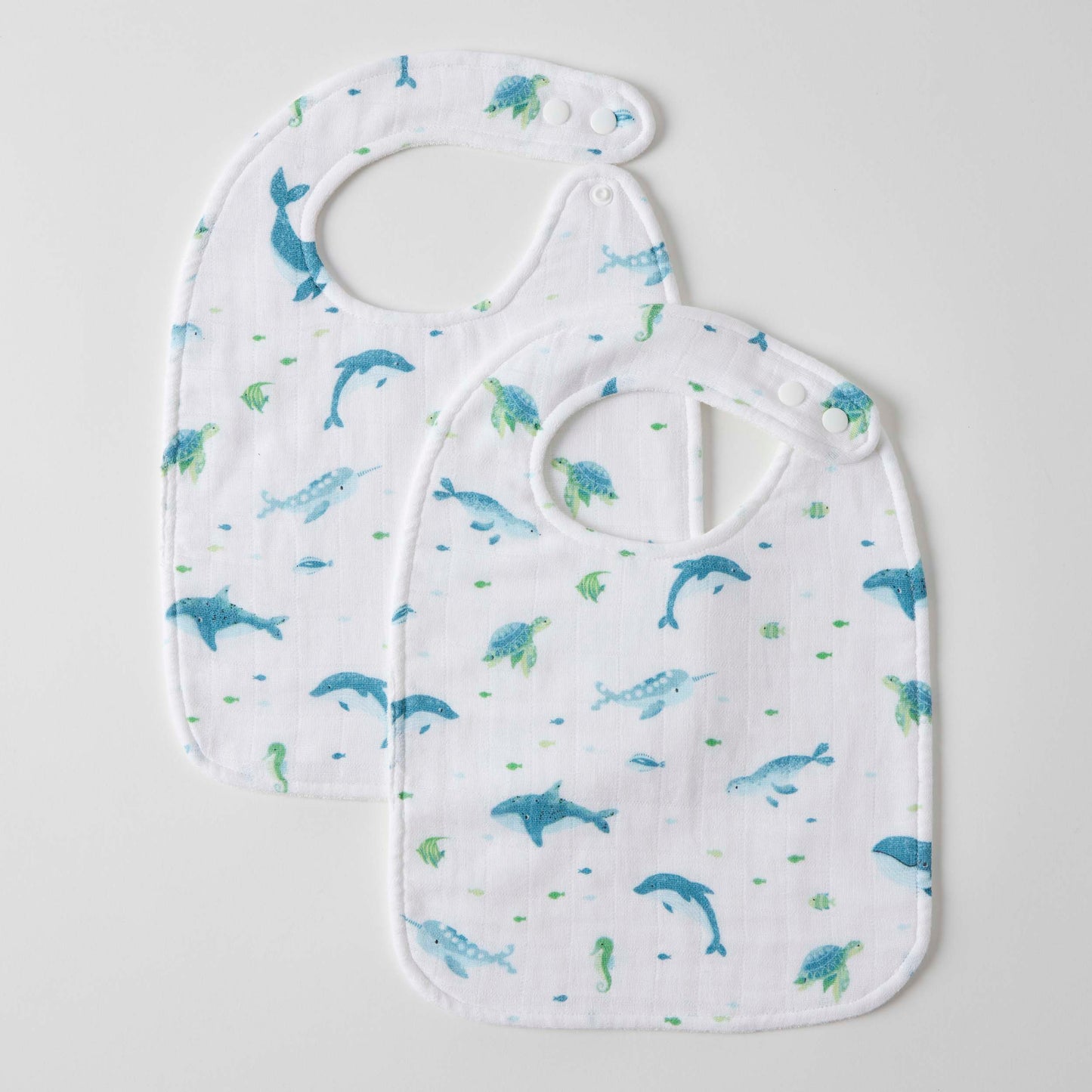 Ocean Buddies Muslin Bib Set of 2