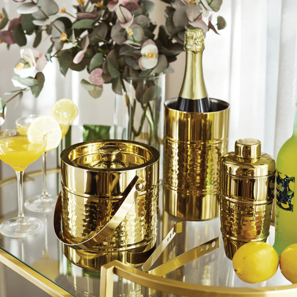 Alfie Wine Cooler 12x18cm Hammered Gold