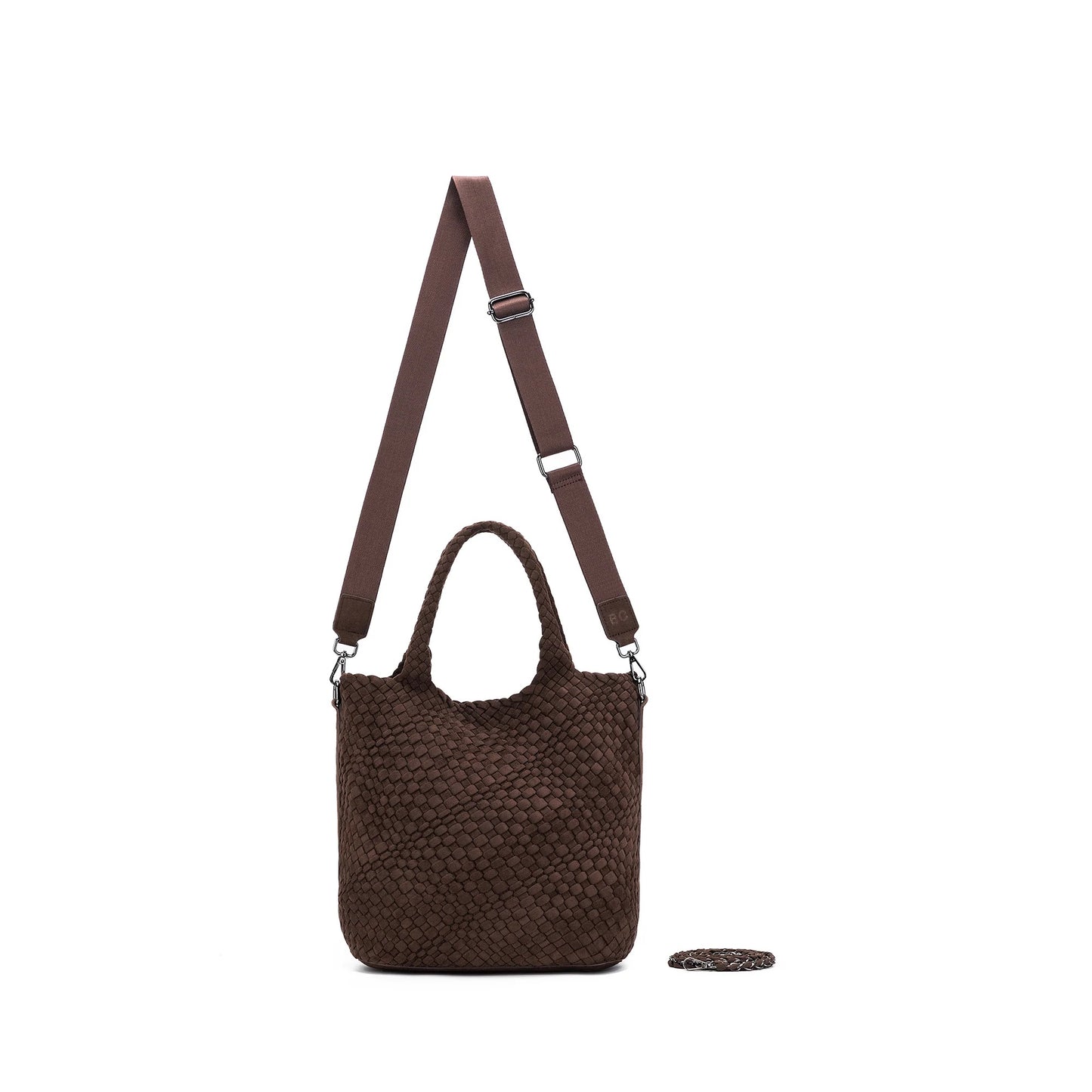 Arielle Chocolate 2 Piece Suede Handbag