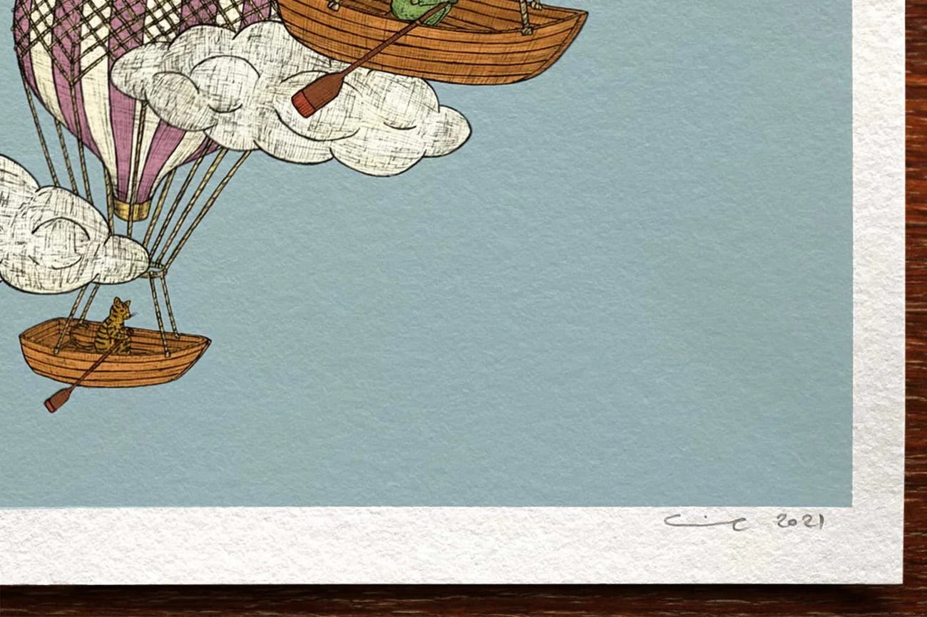 Rowboat Hot Air Ballon - A4