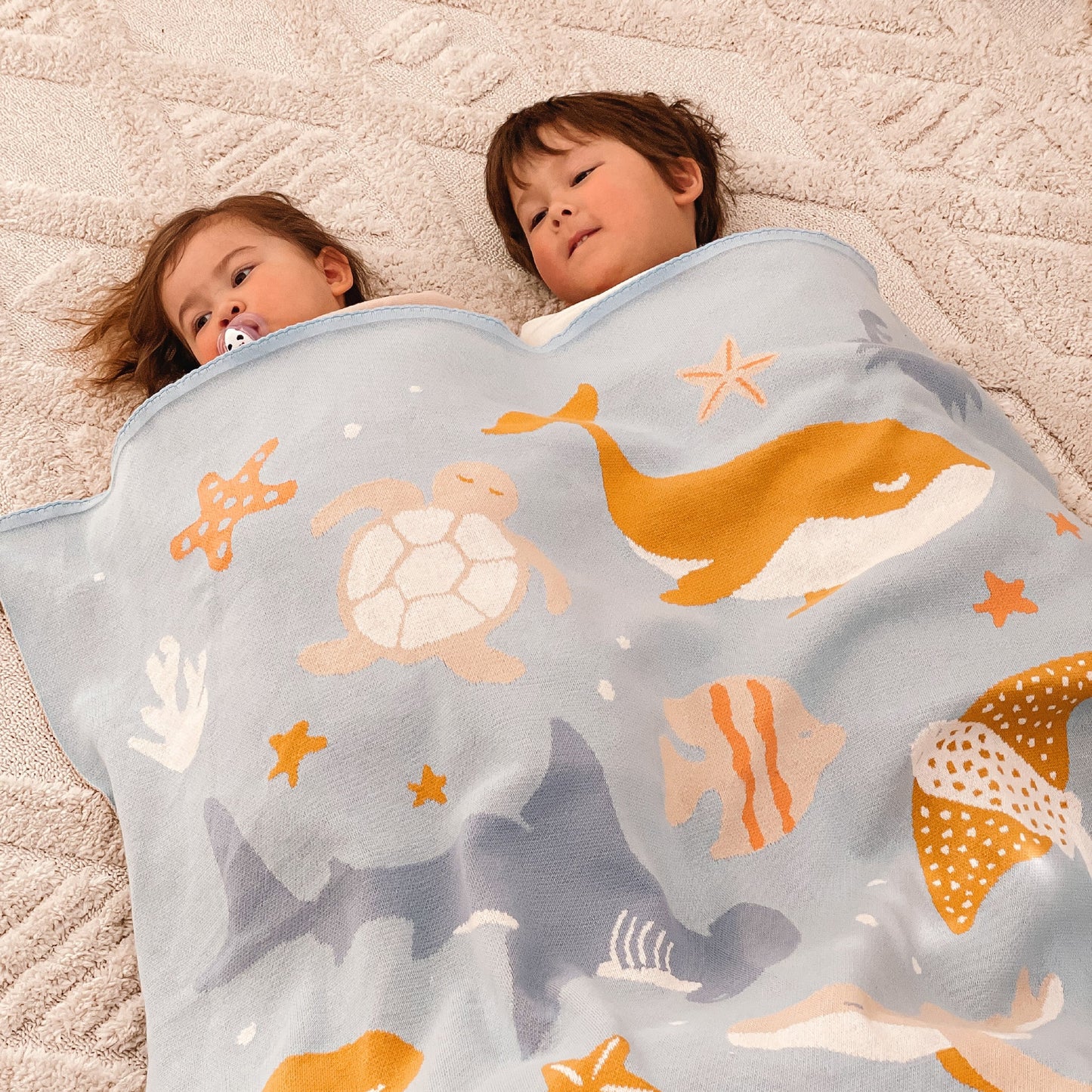 Ocean Creatures cotton Blanket
