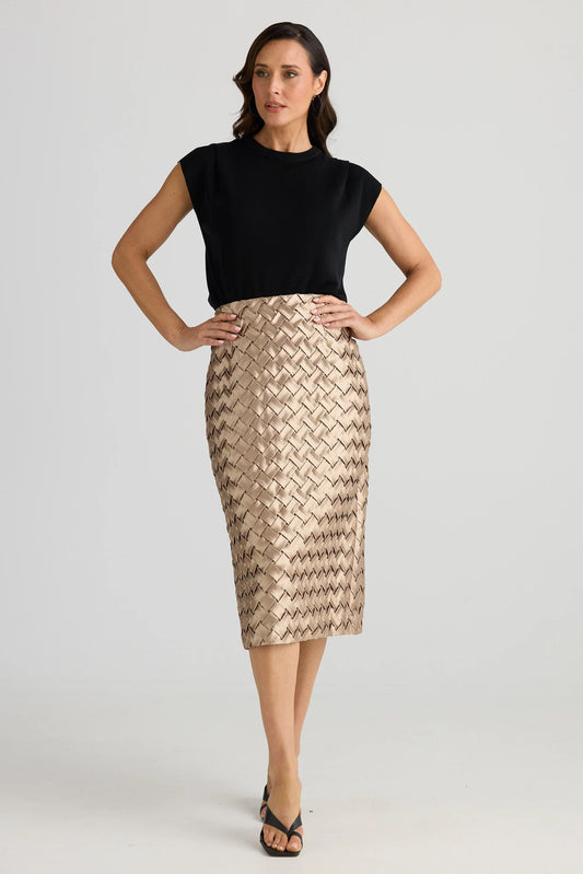 Criss Cross Skirt - Bronze