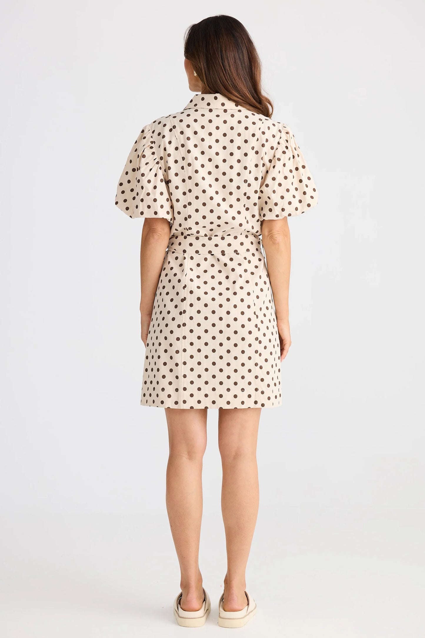 Lenni Dress - Choc Polka Dot