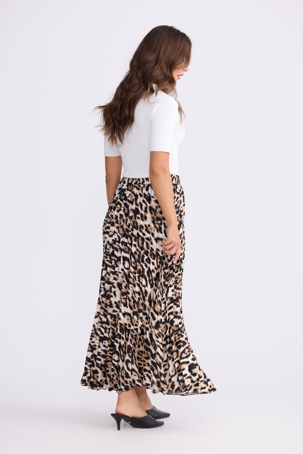 Alias Pleated Skirt in Savannah Print
