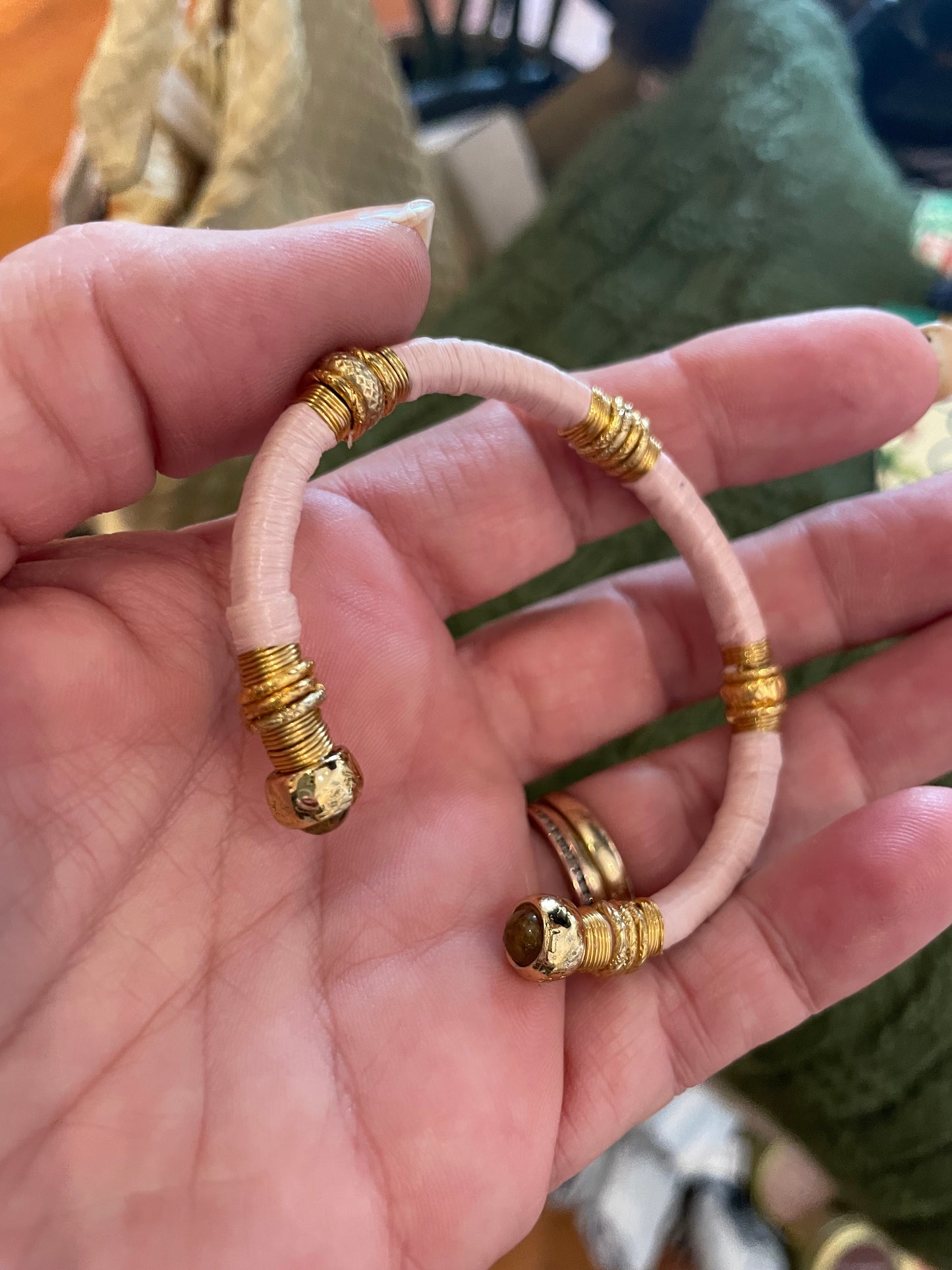 GB Sari Raffia Bracelet Acetate Gold