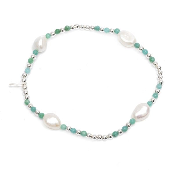 Gammies Bracelet Pearl With Turq