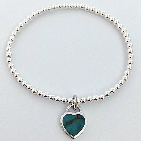 Gammies Elastic Heart Bracelet - Paua