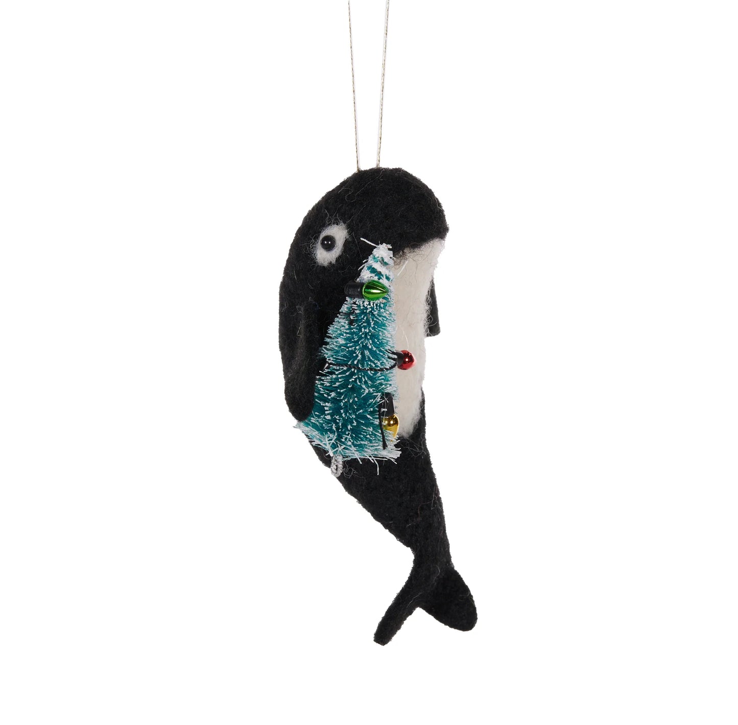Wool Whale with Tree