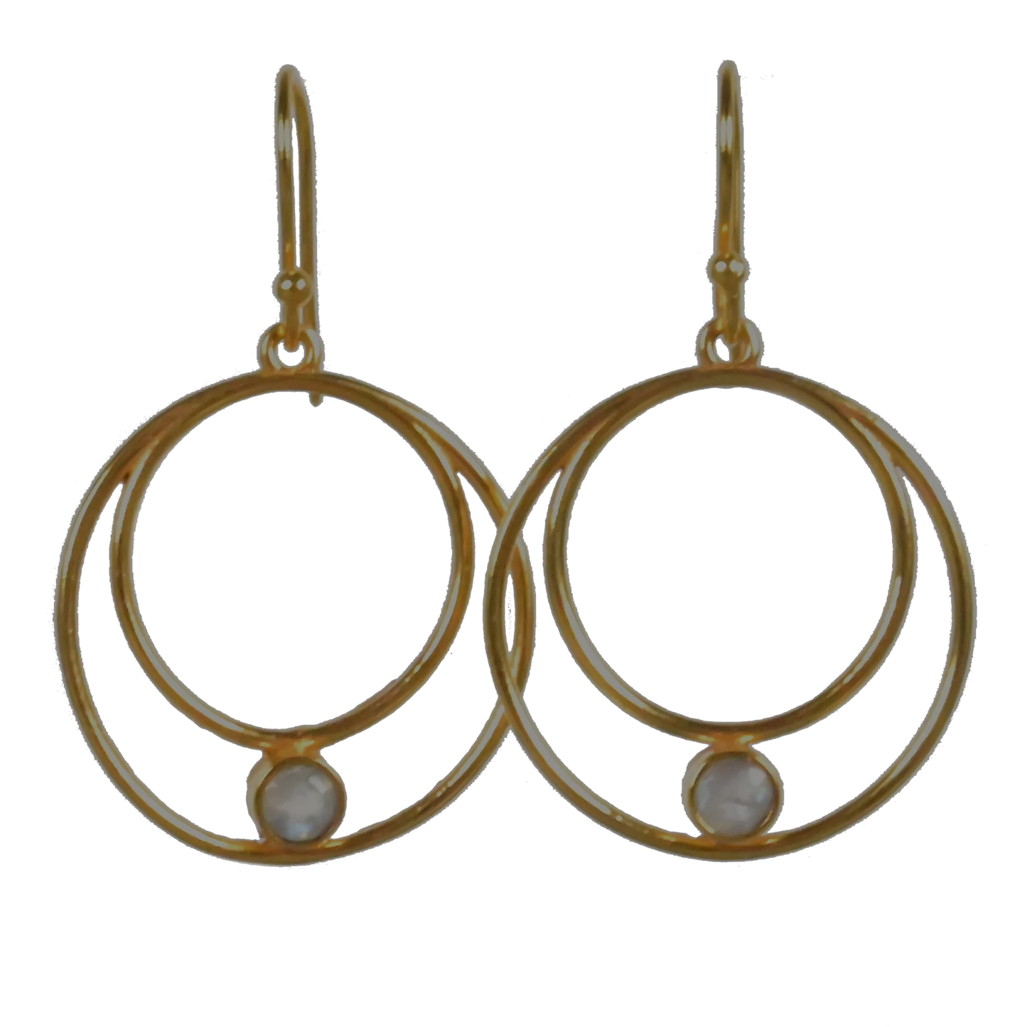 MW Gold Hoop Gemstone Earrings A27 (Various)