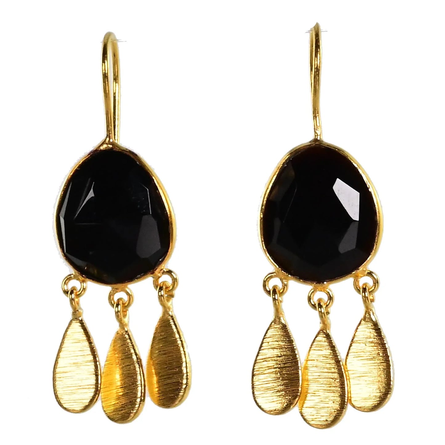 MW Teardrop Euro Gold Gemstone Earrings A36E (Assorted)