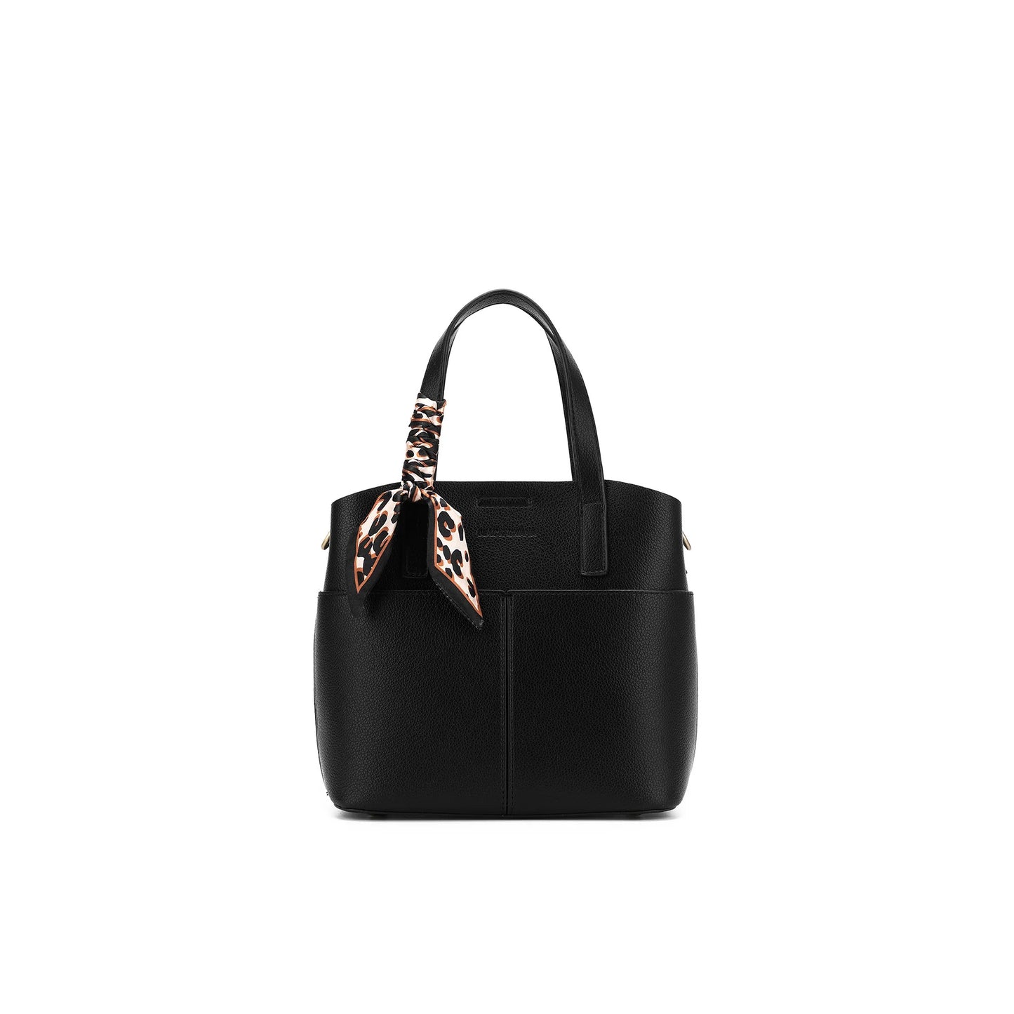 Amelie Black 2 Piece Tote Handbag