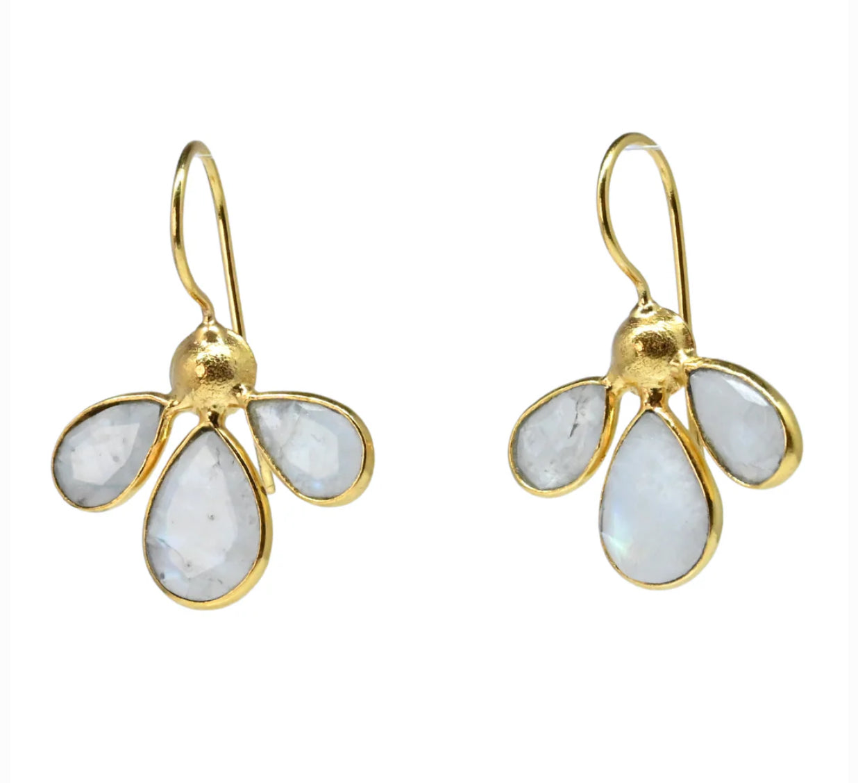 MW Gold Moonstone Earrings A263