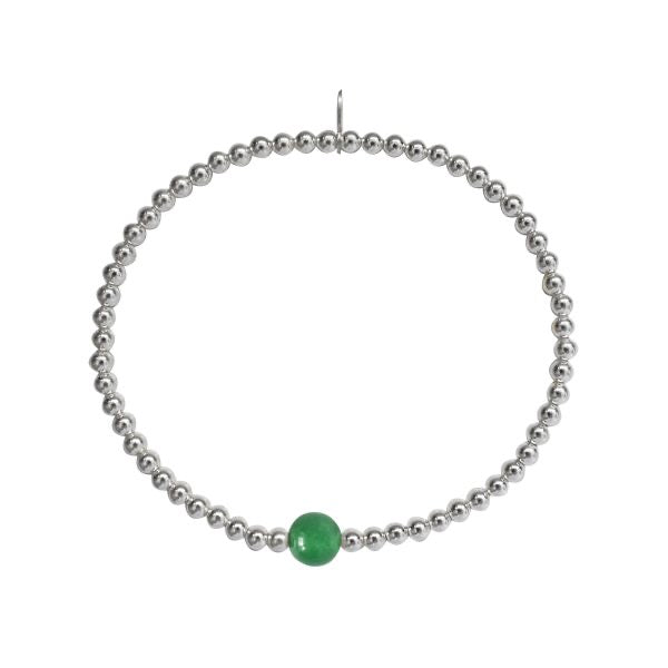 Gammies Elastic Bracelet - Green Bead