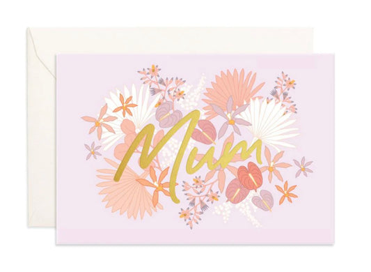 Mum Floribunda Mini Greeting Card