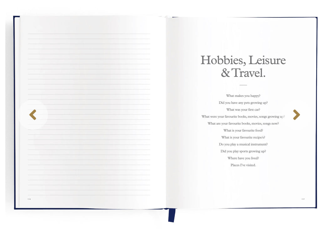 This Is My Story Memoir Journal Navy