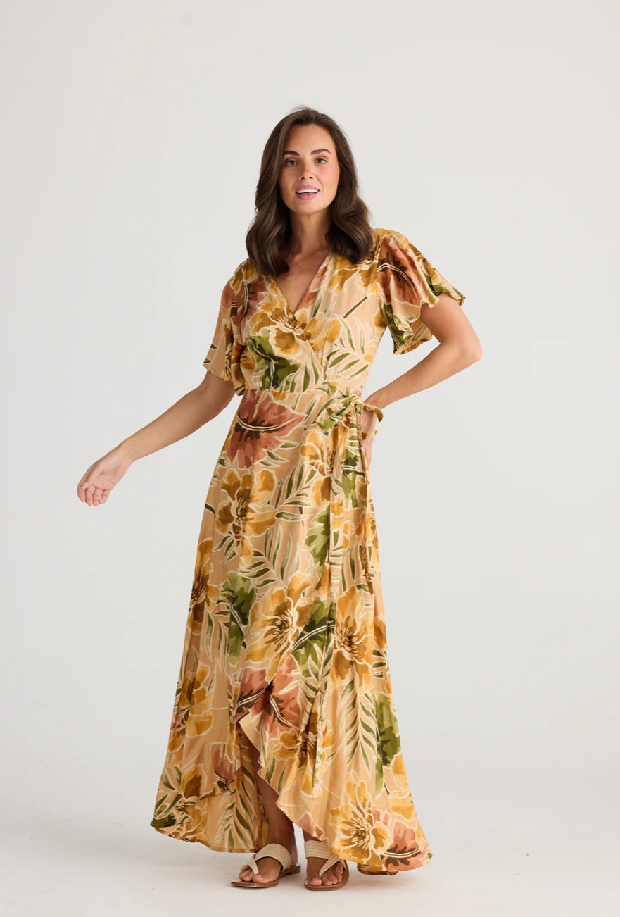 Geisha Maxi Dress in Majesty Palm