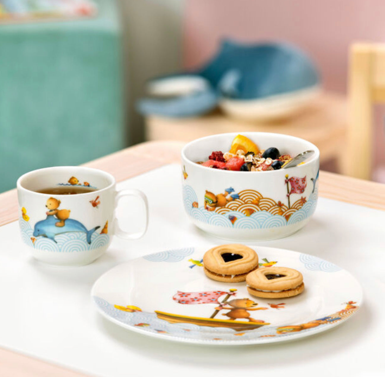 Happy Bear Children Dining Set 7pcs